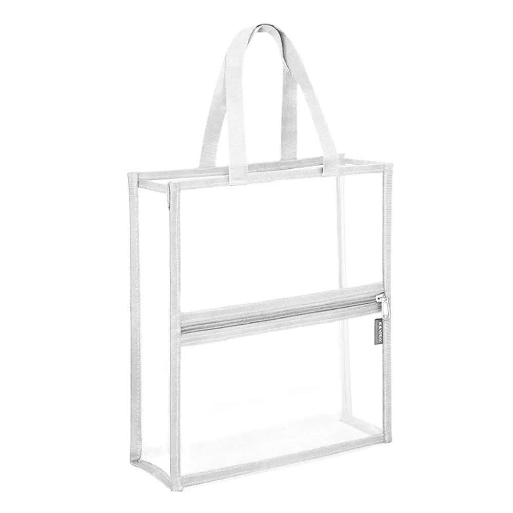 

Zipper Style Transparent File Bag Double-layer Design Waterproof Feature Exam Specific Bag Handbag Style Transparent Material