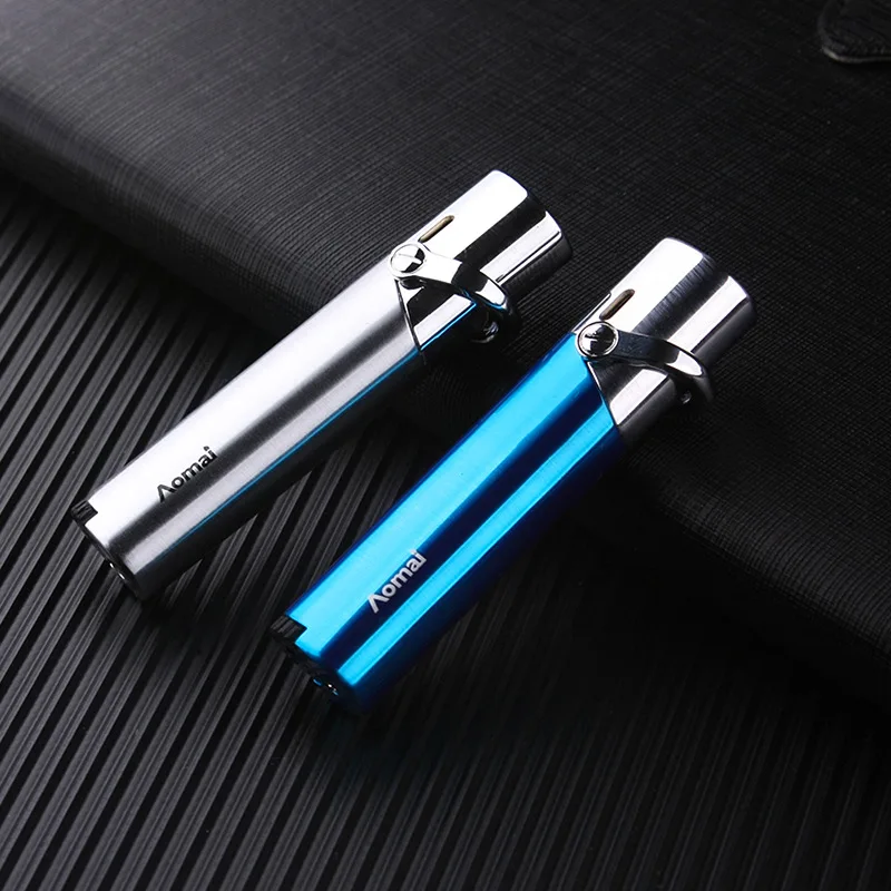 Metal New Compact Jet Butane Cigar Torch Turbo Lighter Gas Cigarette 1300 C Fire Windproof Lighter No Gas