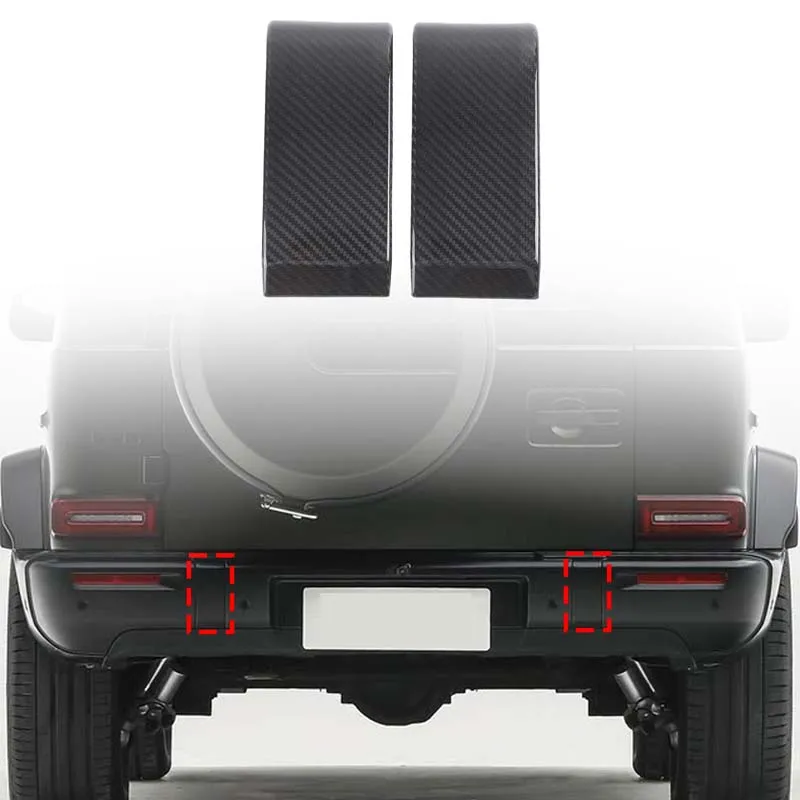For Mercedes Benz G-Class W465 G500 2025 Real Carbon Fiber Car Rear Bumper Decoration Frame Cover Trim Accessories
