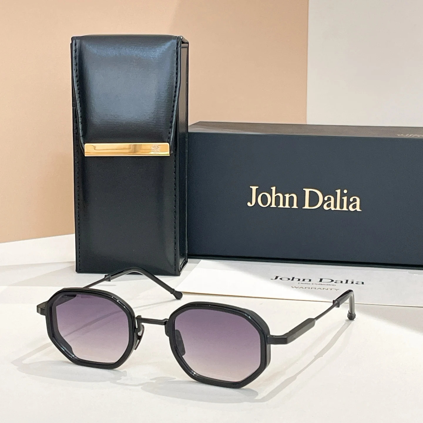 Zonnebril voor JOHN DALIA JD Keaton Square Unisex Driving Anti-Glare Luxe trendy gradient design-bril met luxe met doos
