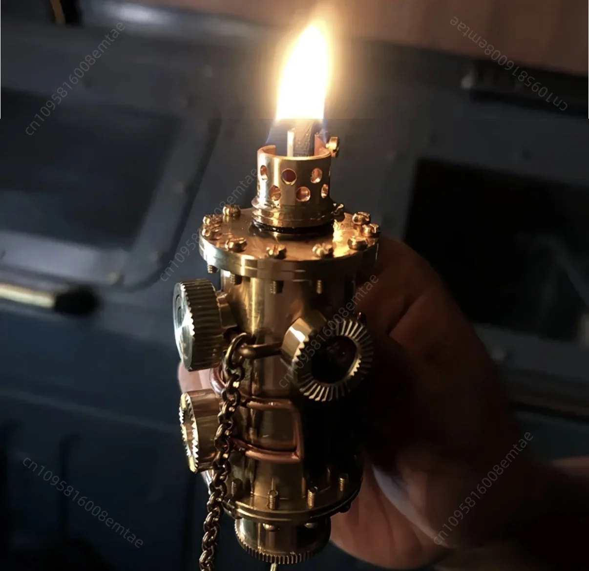 2026 new Retro Punk Handmade Brass Fuel Lighter Creative Shaped Lighter Grinding Wheel DIY Collection Gift