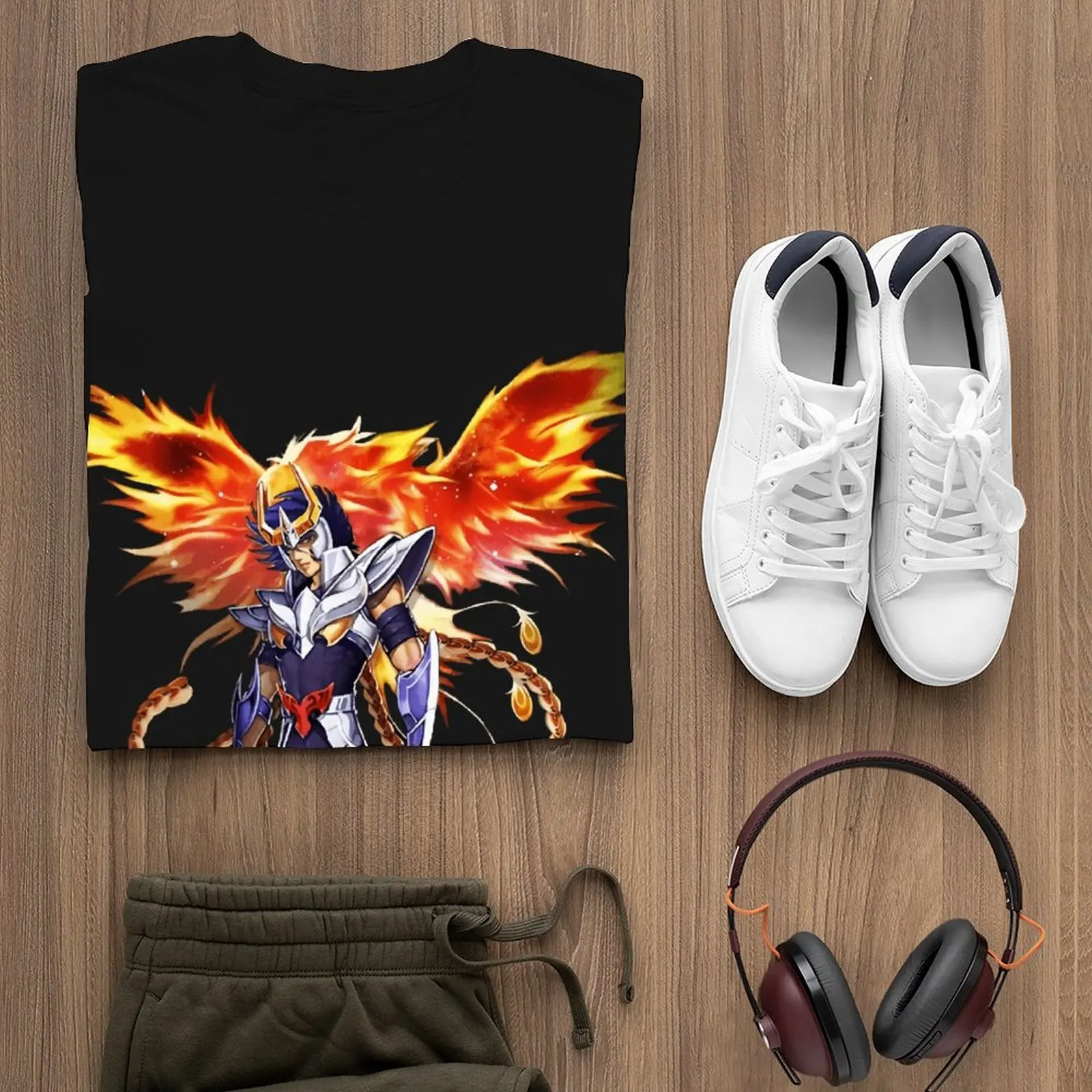 The Knights Of The Zodiac T Shirt Men Ikki Phoenix Saint Seiya Streetwear Cotton T Shirts Summer Fashion Tee Shirt Print Tops