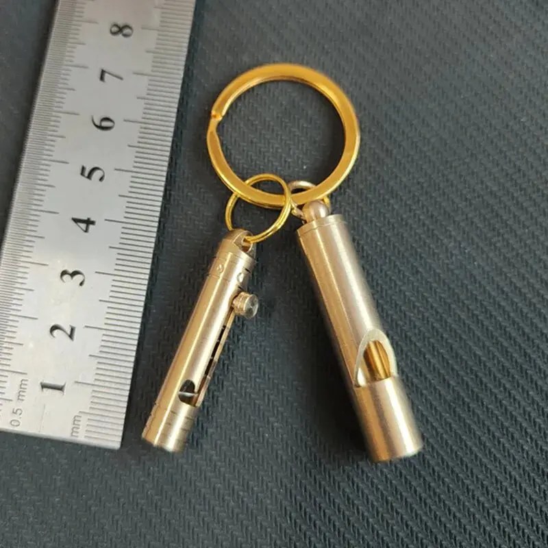 EDC Pocket Knife Mini Brass Retractable Knife Gift Dismantling Express Tool Push-pull Automatic Key Chain Pendant Paper Cutter