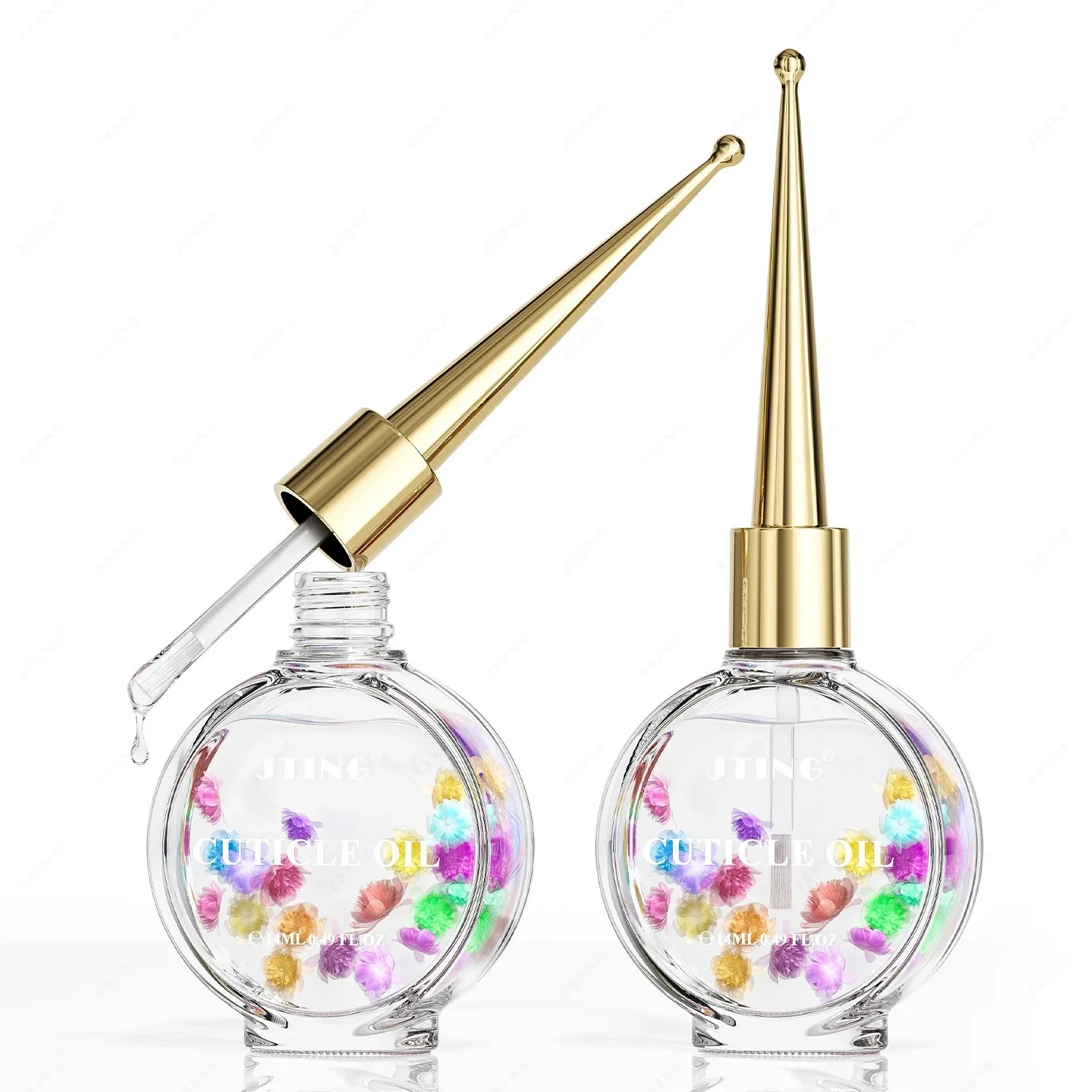 JTING 1pc Deep Moisture Cuticle Oil Formula Flower Cuticle Oil 15ml for Nails Nutrition Revitalizer Oil