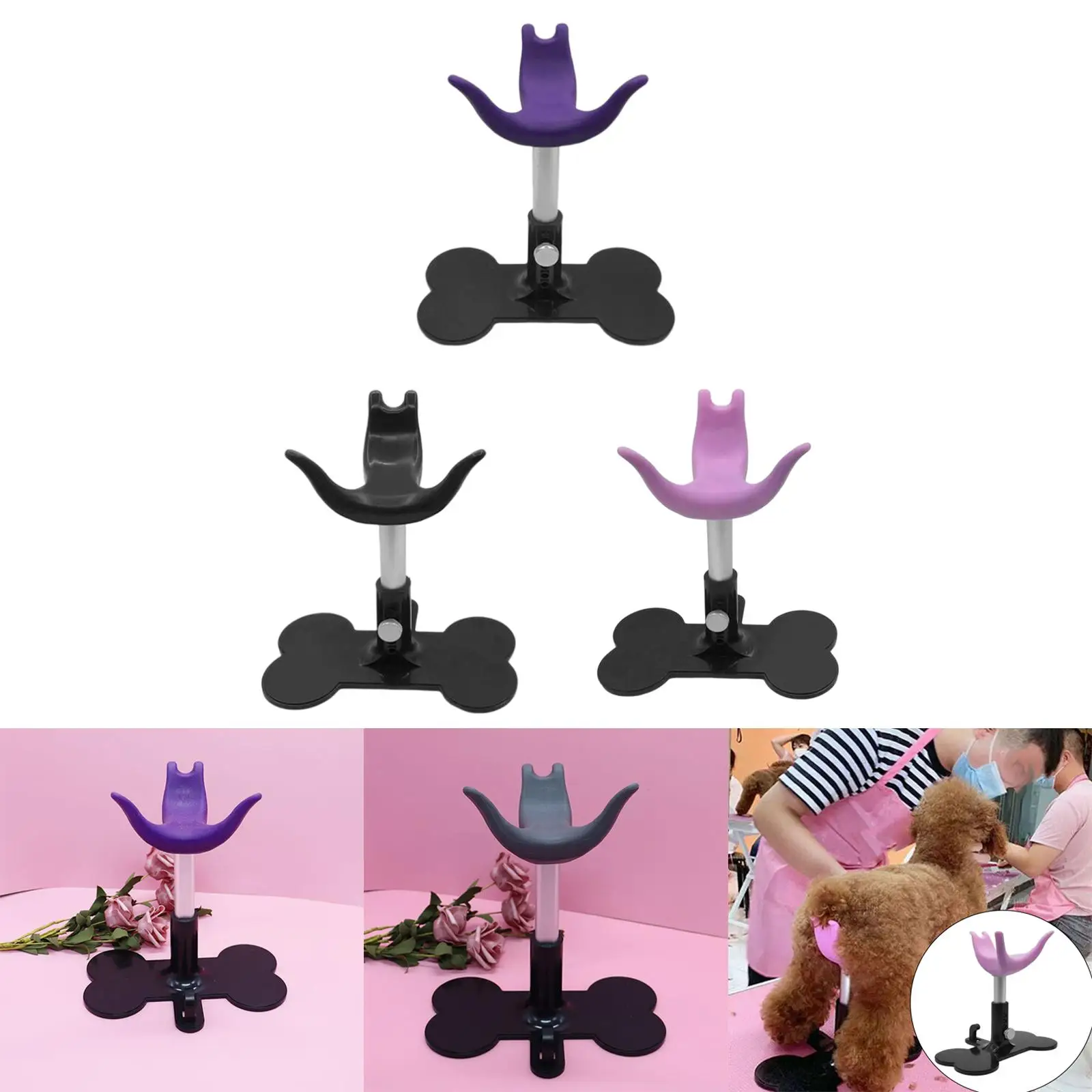 Soporte auxiliar de pie para perro, accesorio de altura ajustable, ABS y Gel de sílice, regalo