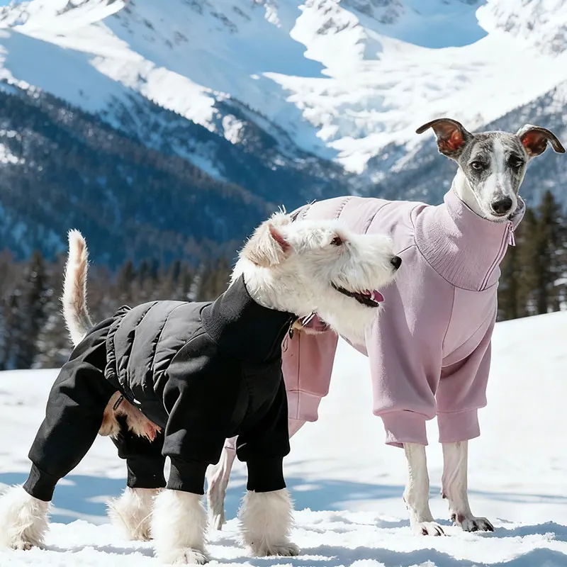 Dog Full Pack Cotton Jacket Outdoor Cold Proof Four Leg Dog Clothing Warm Sports Pet Autumn Winter Keep Warm Clothing For Dog
