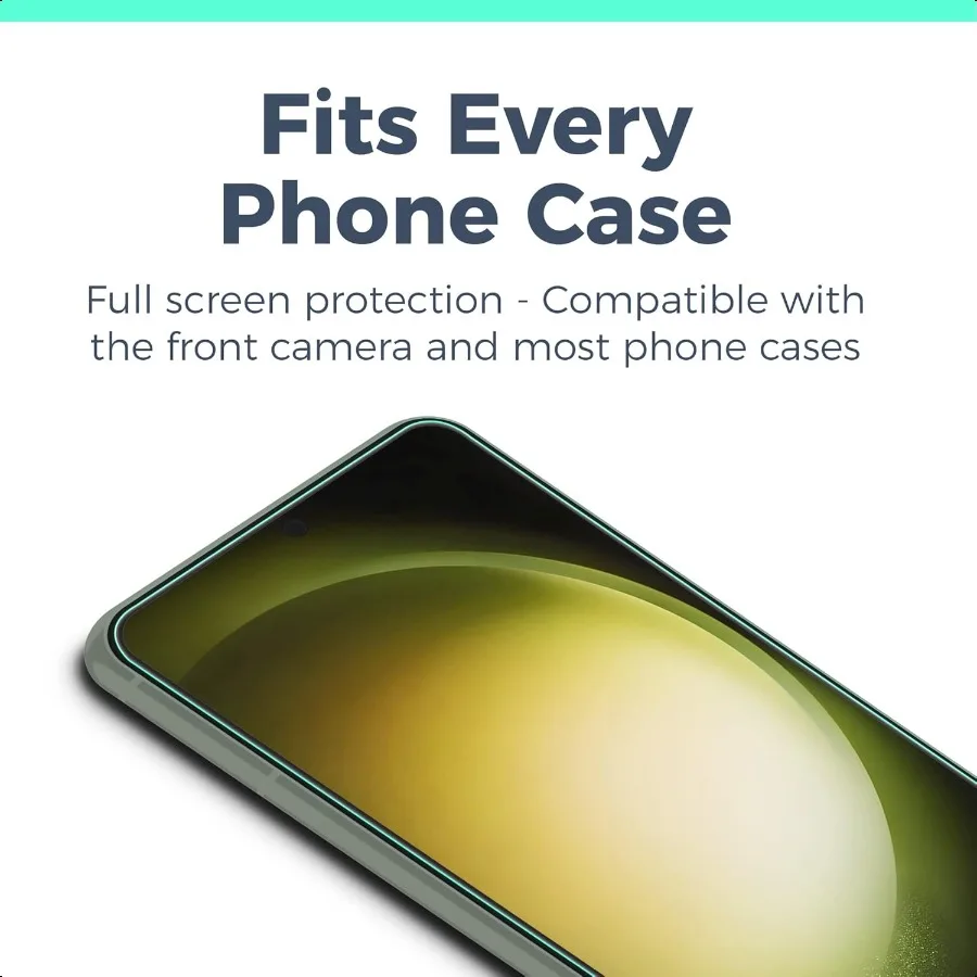 نظرية الطاقة مصممة لهاتف Samsung Galaxy S23 5G واقي شاشة من الزجاج المقسى [9H Hardn] طقم سهل التركيب 99 HD Bubble Free C