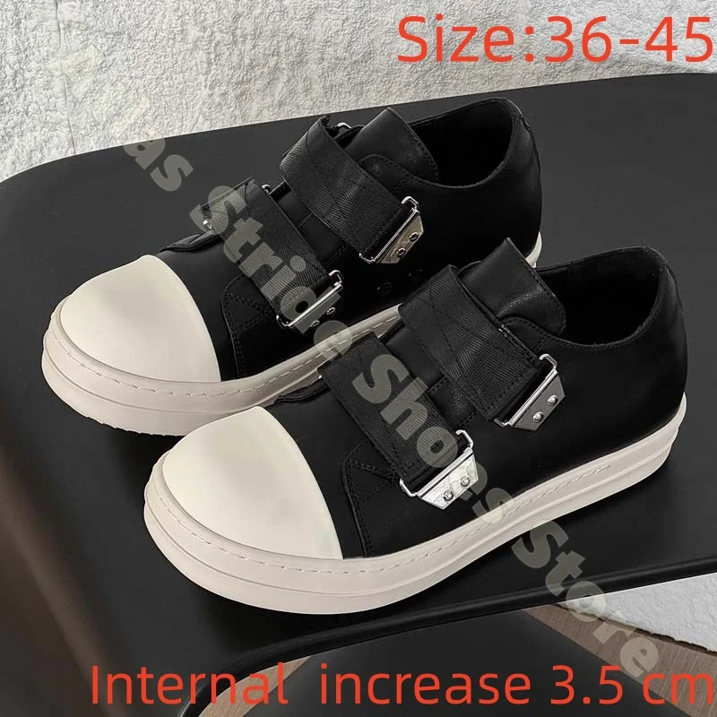

Platform Sneakers Hook&Loop Leather Upper Non Slip Comfortable Cushioned Supportive Lightweight Breathable Gothic Punk Shoes