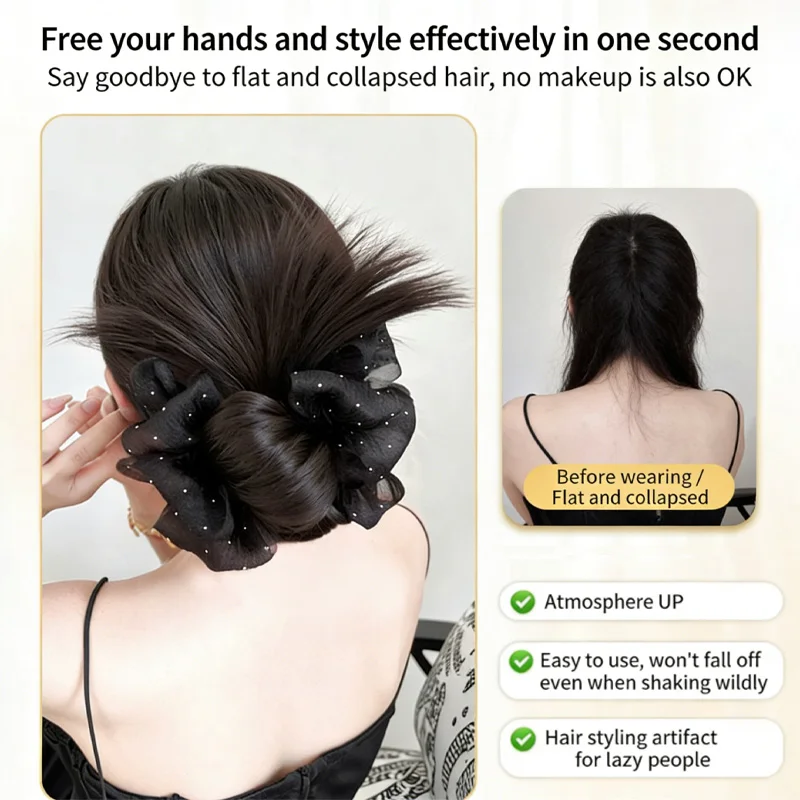 Synthetic Hair Claw for Effortless Styling - usage example