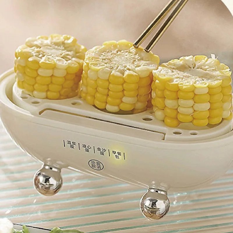 120W Mini Egg Cooker Smart Low Power Dormitory Breakfast Machine Auto Power Off Electric Steamer Multifunction Kitchen Tool 220V