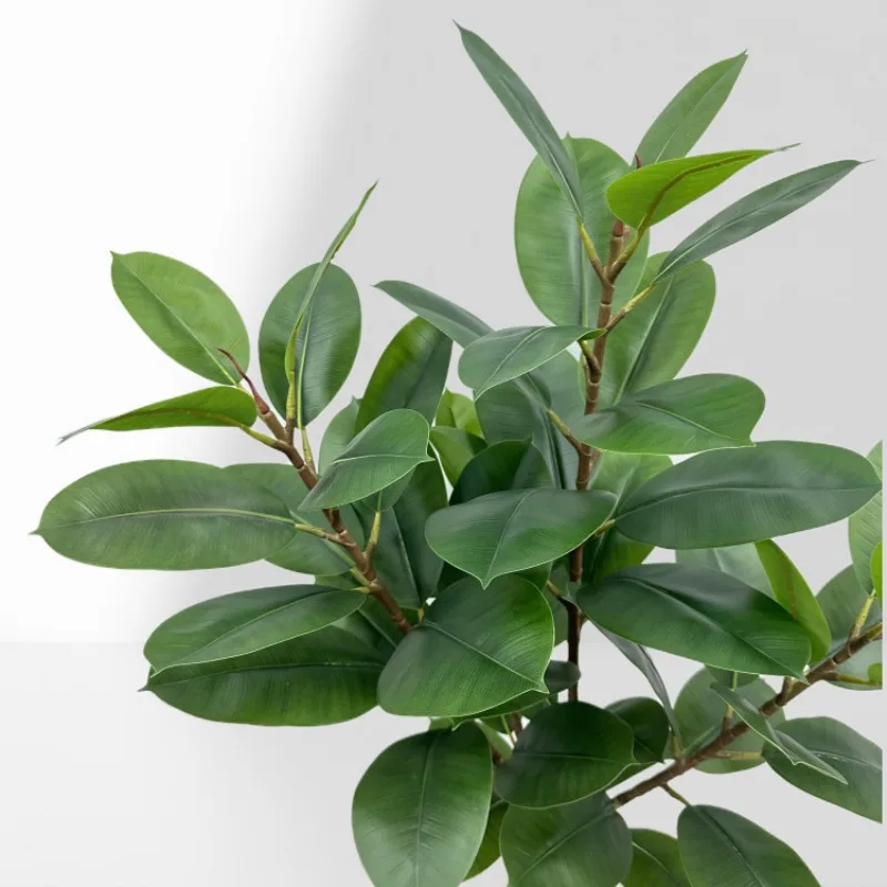 Simulation straight rubber tree fiddle leaf fig bonsai home living room simulation green plant floor ornaments garden decoration - Image 5