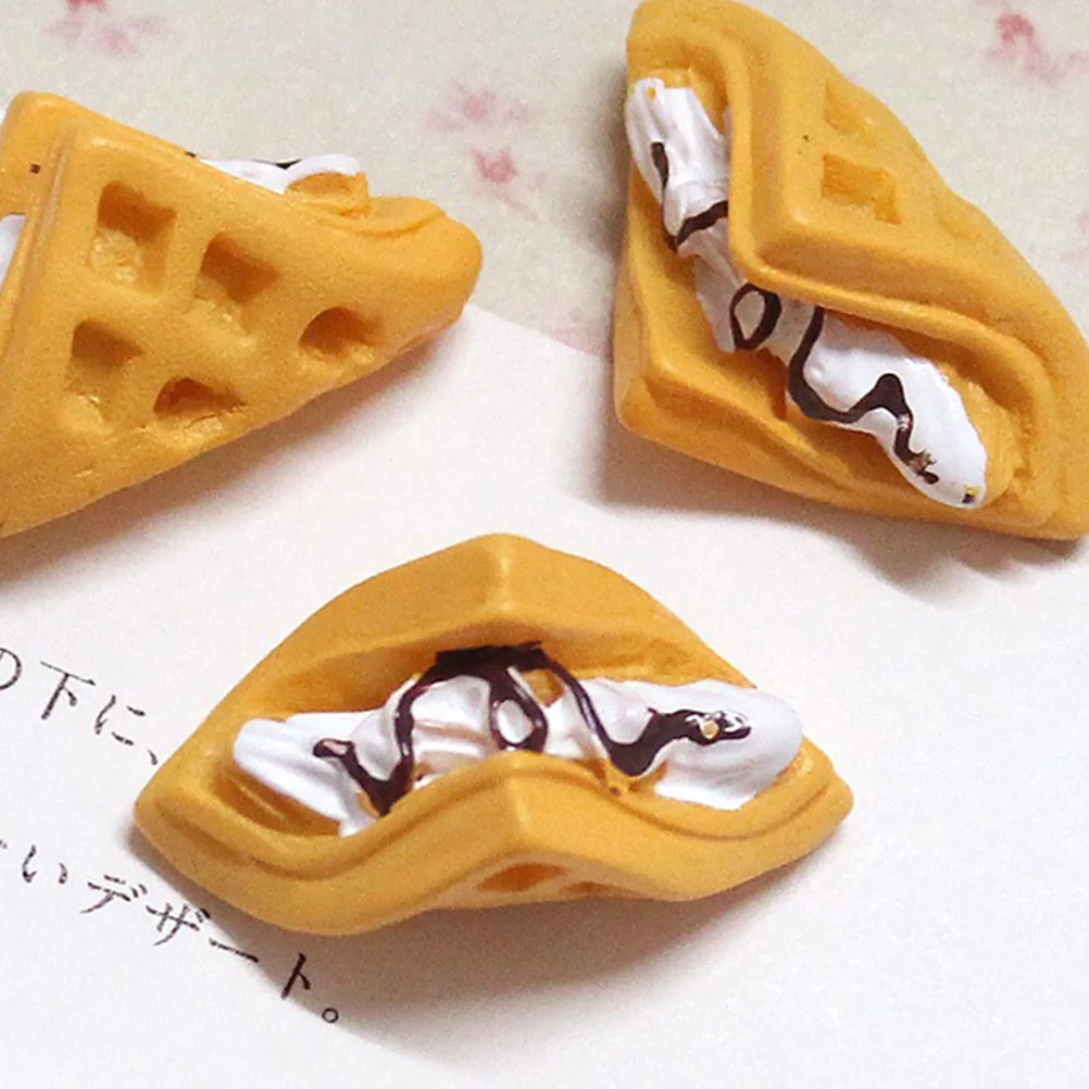 12pçs acessórios de modelo de muffin de resina, simulação de quebra, bolo, sorvete, material artesanal diy para telefone de cabelo