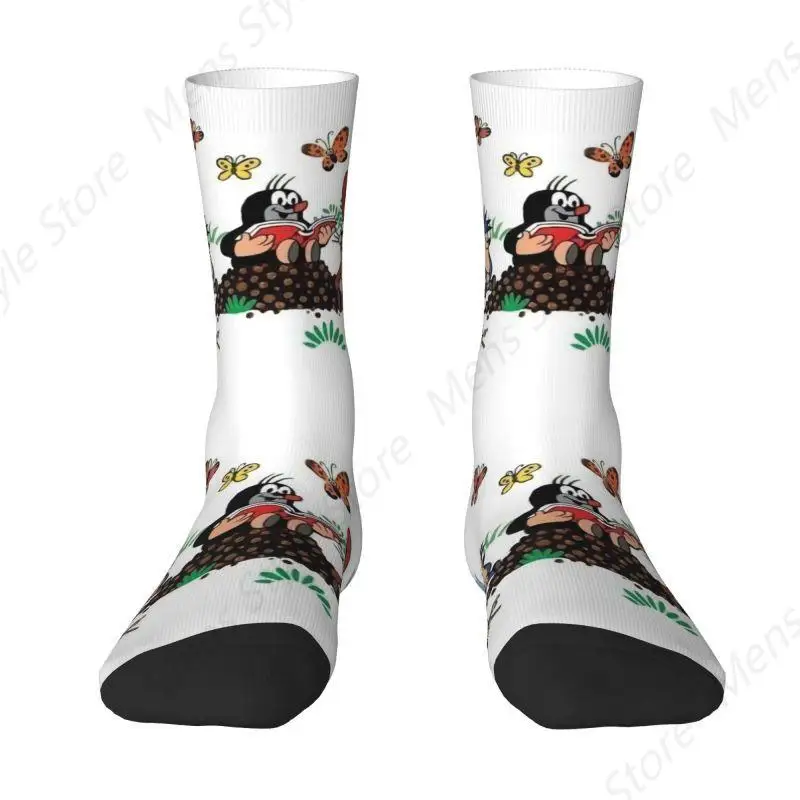 Mole Krtek Cartoon Comic Men Women Crew Socks Unisex Novelty Cute Little Maulwurf Spring Summer Autumn Winter Dress Socks