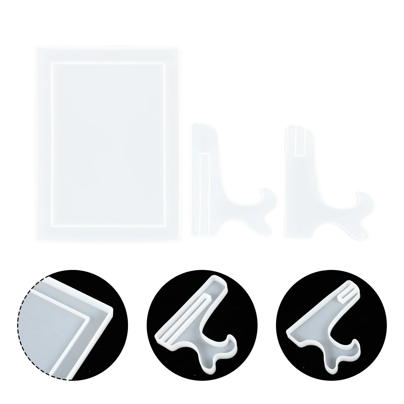 1 مجموعة إطار صور سيليكون لتقوم بها بنفسك قالب لينة إطار الصورة دائم صنع أدوات الايبوكسي قالب الحرفية قوالب الايبوكسي قالب الزينة #5