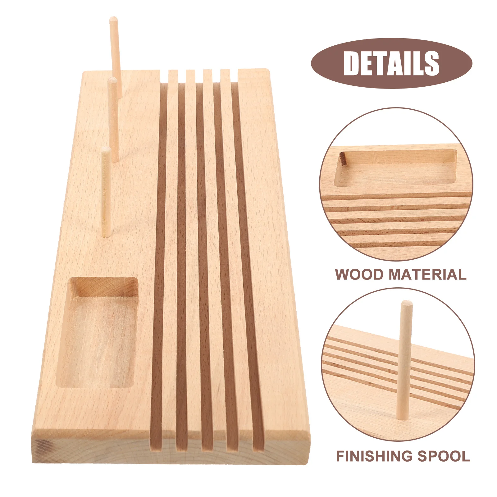 

Wooden Spool Holder Stable Base Smooth Surface No Burrs For Sewing Thread Rack Embroidery Quilting Craft Diy Spool