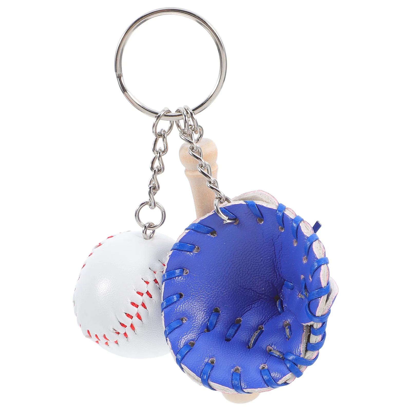 

Stylish Softball Glove Bat Baseball Keychain Pendant Sports Theme Accessory for Fans Bags Backpacks Durable PU Miniature