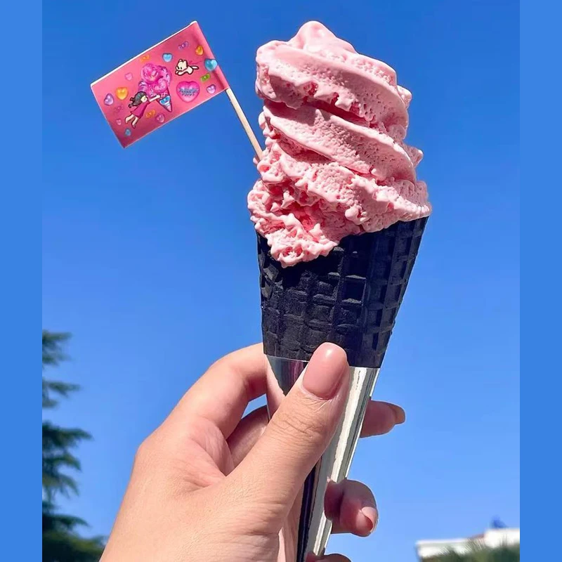 

Soft Ice Cream Machines Commercial Sorbet Coolers Tricolor Desktop Sweet Cone Freezing Equipment Vending Machine