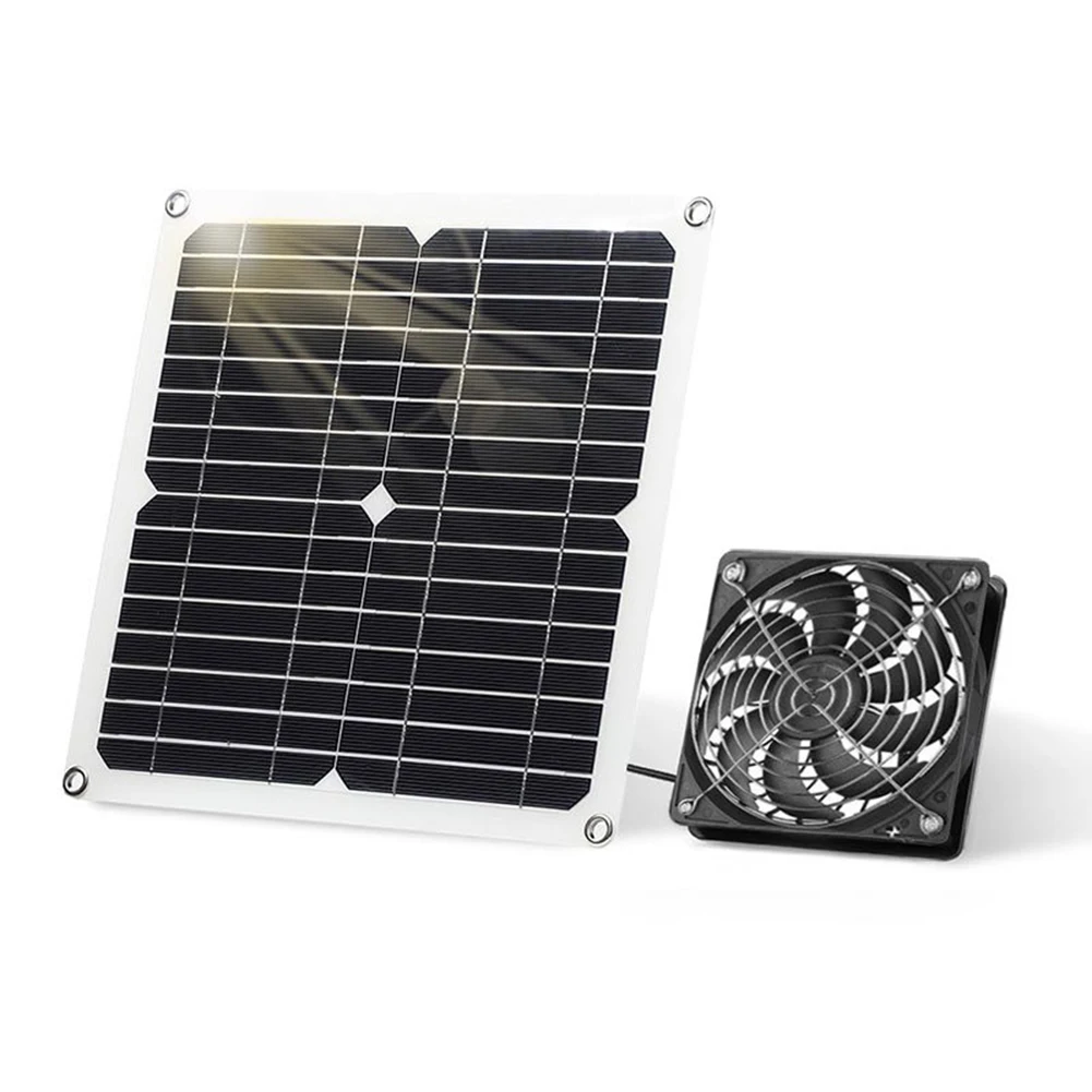 12W Solar Exhaust Fan Is Solar Panel Camping Kit For CoolingHeat Dissipation Chicken House Greenhouse For Camping Accessories