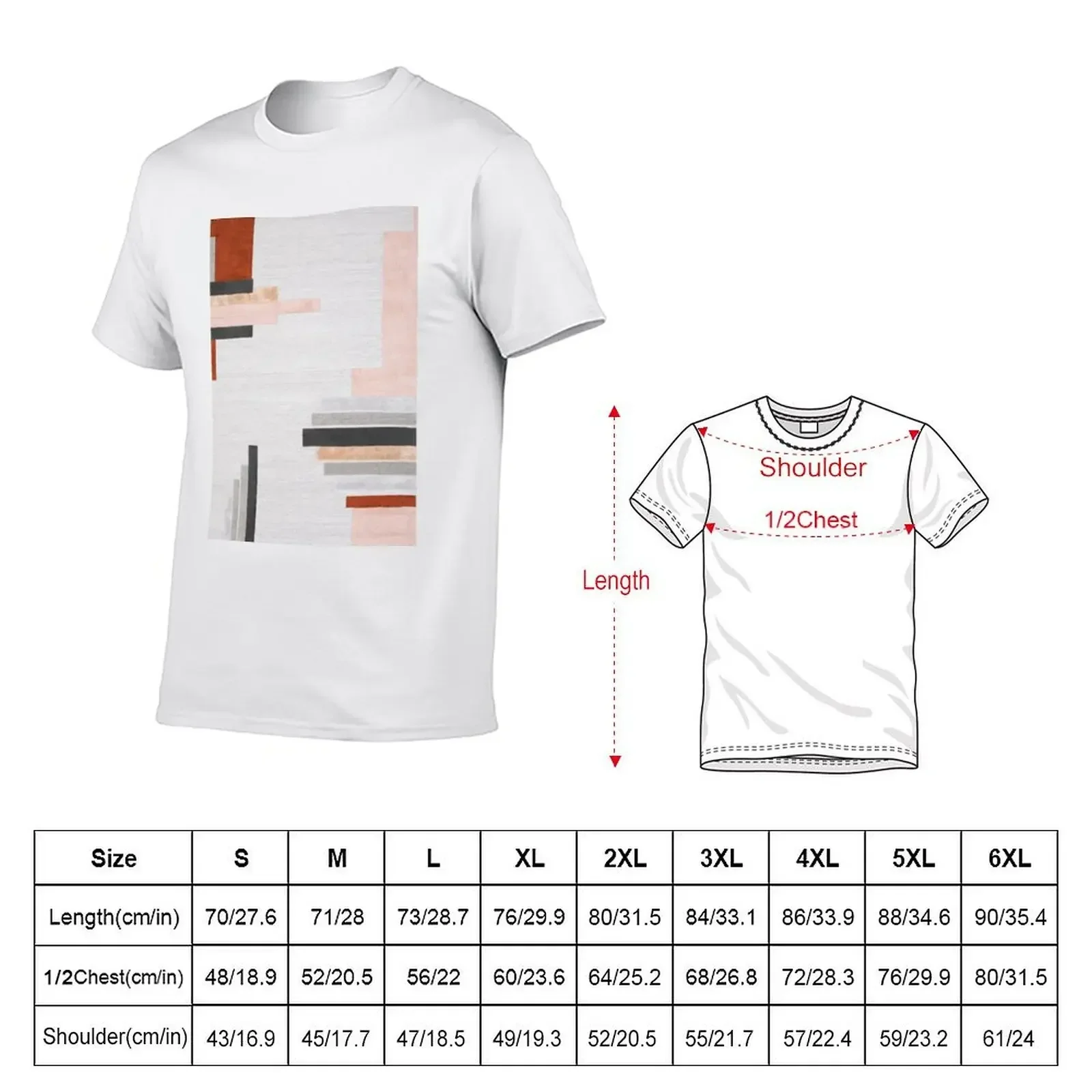 geometric rectangular pattern , layered T-Shirt summer clothes aesthetic clothes summer top men t shirts