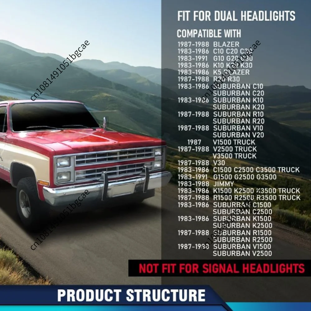 1 Pair Side Corner Marker Lamp AM-97026184 Clear Lens Turn Signal Light Housing Replace 918046 918045 for Chevy Blazer 1987-1988