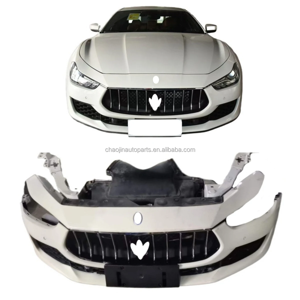 

OEM Ghibli Front Bumper with Headlights Used Front End Grill for Maserati Ghibli
