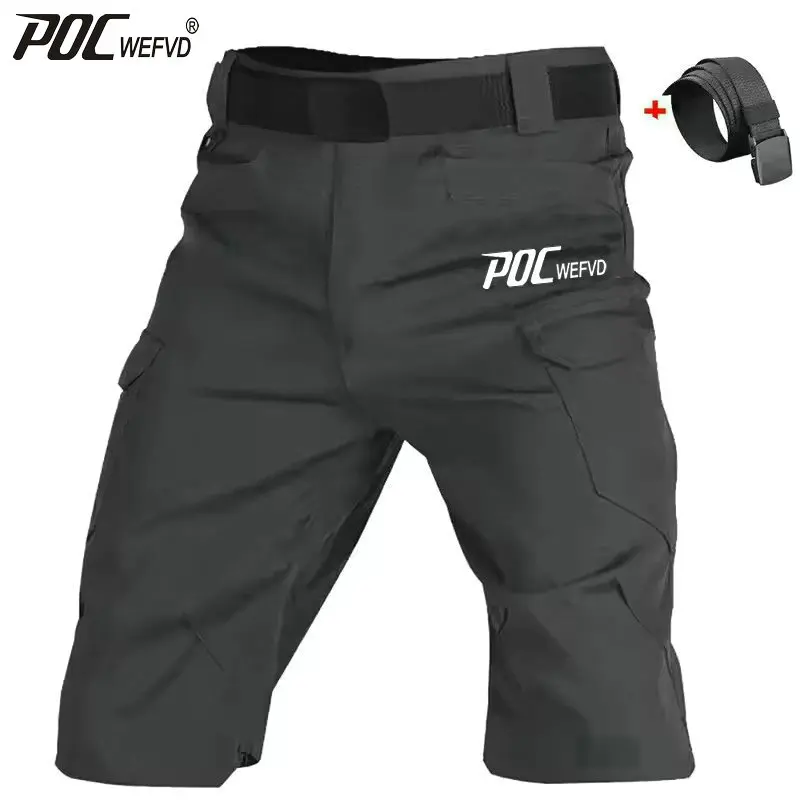 

POCWEFVD Man's Camping Hiking MTB Shorts Racing Downhill Short Pants Summer Bicycle Cargo Shorts Enduro Mountain Bike Trouser