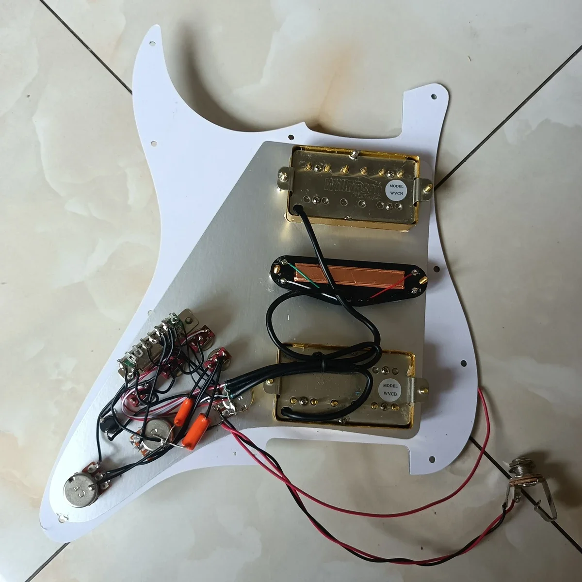 

HSH Upgrade Prewired Pickguard Set Multifunction Switch Gold Wilkinson Alnico V Pickups