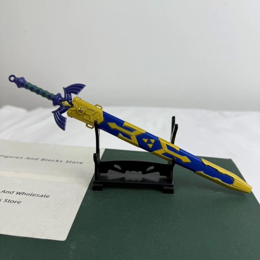 Master Sword Toy Model - 22cm (8.66in) Non-Sharp Blade - Realistic Replica with Spring Release Scabbard - Perfect for Zelda Fans