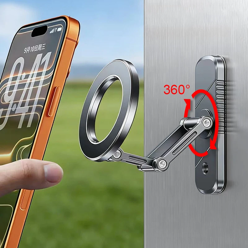 

Flexible Dual-Sided Magnetic Phone Holder Golf Cart Phone Mount for iPhone 17-12 Phones Stand for Desk/Gym/Golf Cart Accessories