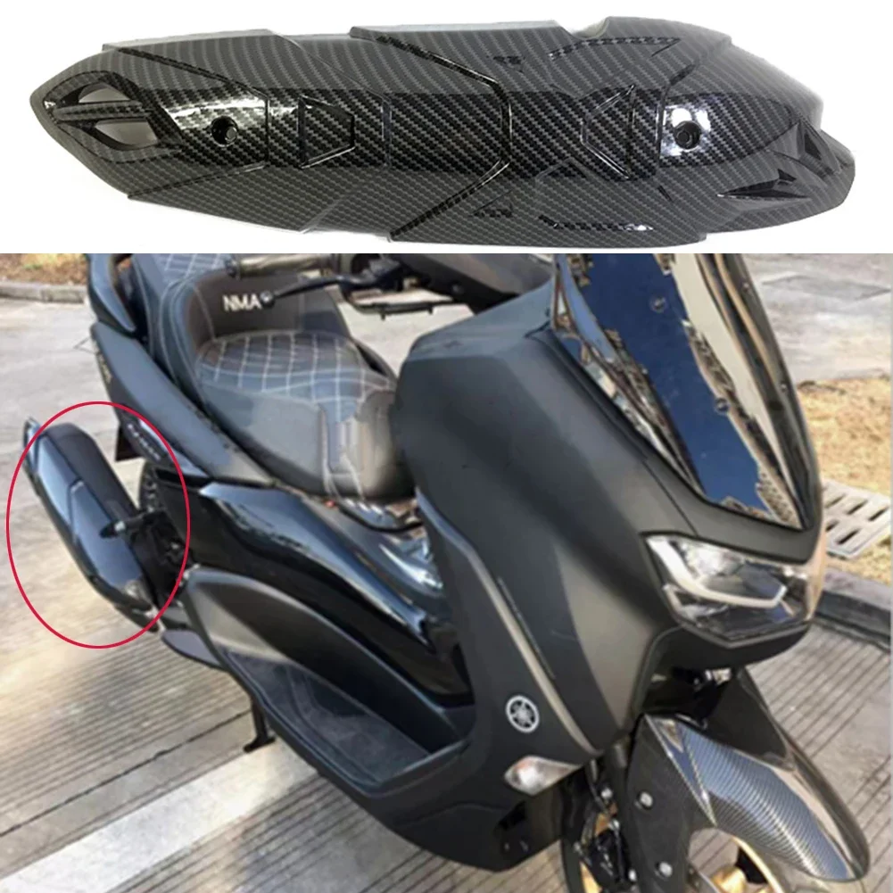 

1 шт., накладка на выхлопную трубу из АБС-пластика с принтом из углеродного волокна для мотоцикла YAMAHA NMAX155 2020