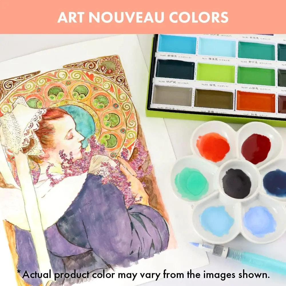 Japan Kuretake GANSAI TAMBI Einfarbiges, festes Aquarellpigment, professionelle Qualität, für Künstler, Anfänger, Kinder, ungiftig – Detail 7
