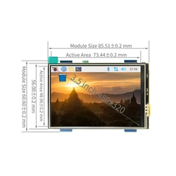Raspberry Pi-pantalla táctil HDMI a Color, Monitor de 3,5 pulgadas, 4 pulgadas, 4,3 pulgadas, compatible con ordenador, RPI 3B /4B