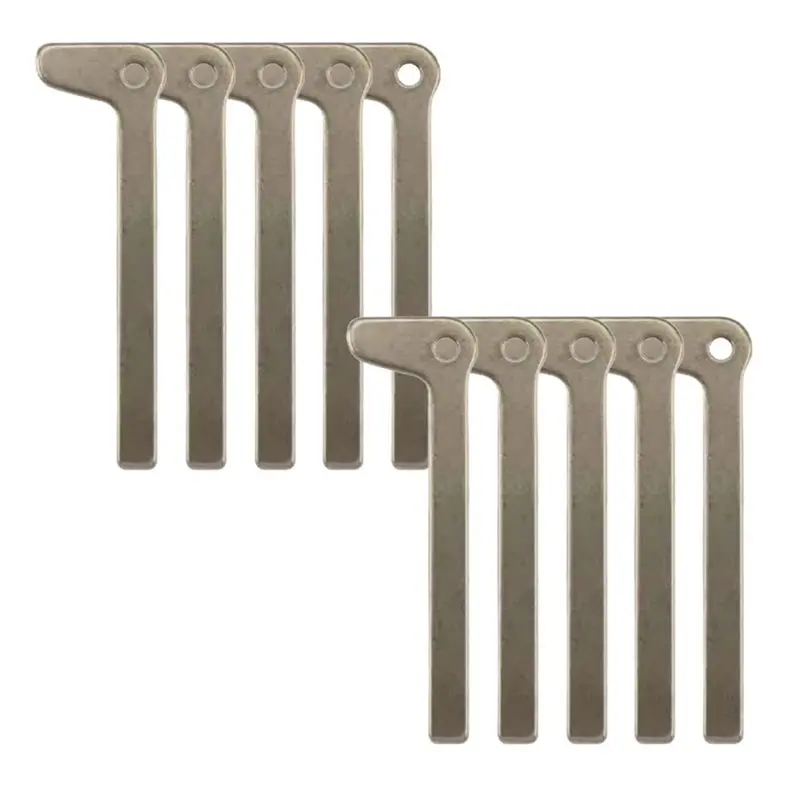 

10PCS Emergency Uncut Insert Blank Key Blade HU100R G Plate For BMW X7 Smart Card Spare Key