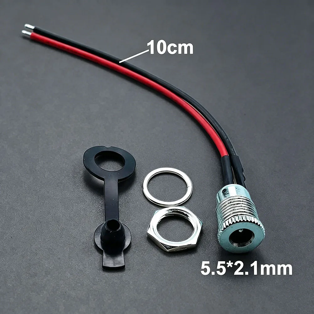 1 Piece DC099 Male/Female Head with Welding Wire 5.5 * 2.1/2.5mm High Current DC Socket Rated Voltage/Current: 30V/5A