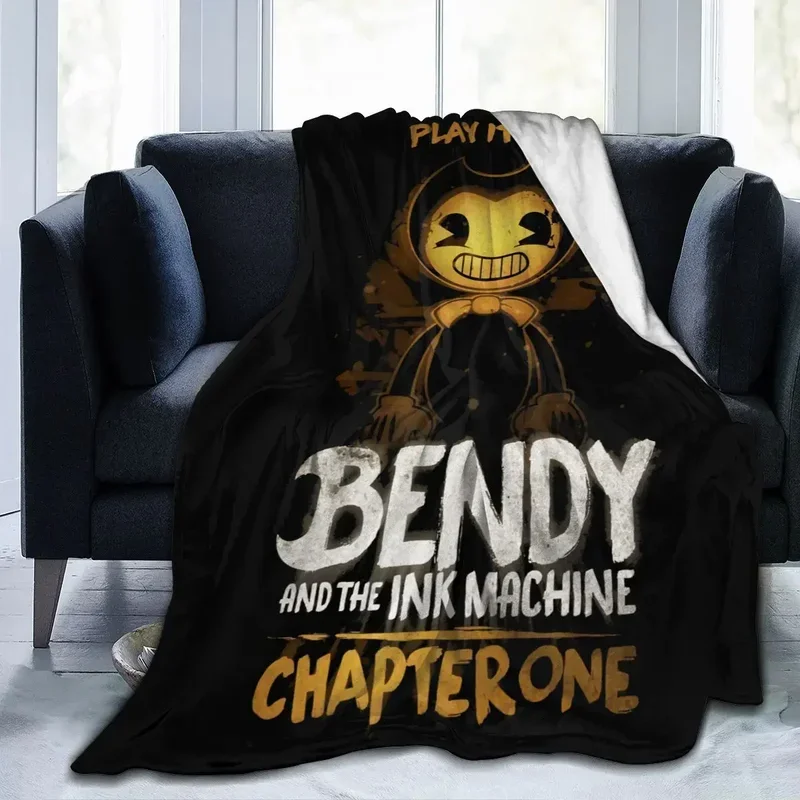 Bendy N Ink Machine All Season Fleece Blanket Throw Ultra Soft Flannel Blanket Digital Printed Premium Fluffy Microfiber Flee@0￥