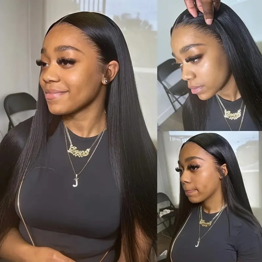 13 × 4 مستقيم 13 × 6 اللون الطبيعي الدانتيل الجبهة خصلات الشعر المستعار الإنسان 220 الكثافة قبل قطعها الدانتيل الشفاف شعر مستعار أمامي للنساء 1B