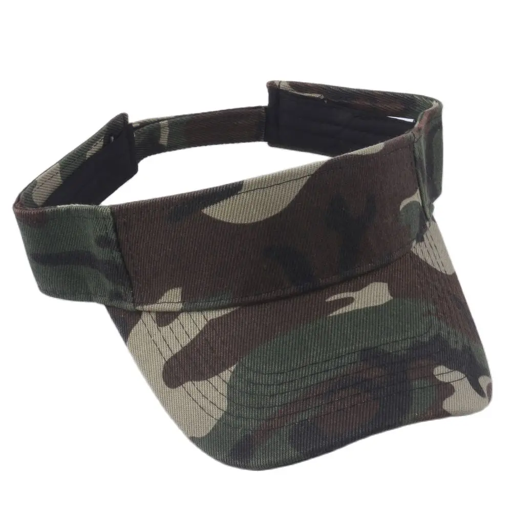 4 Colors Printed Digital Camo Visors for Men Outdoor Sun Visor Hat Camping Hiking Hunting