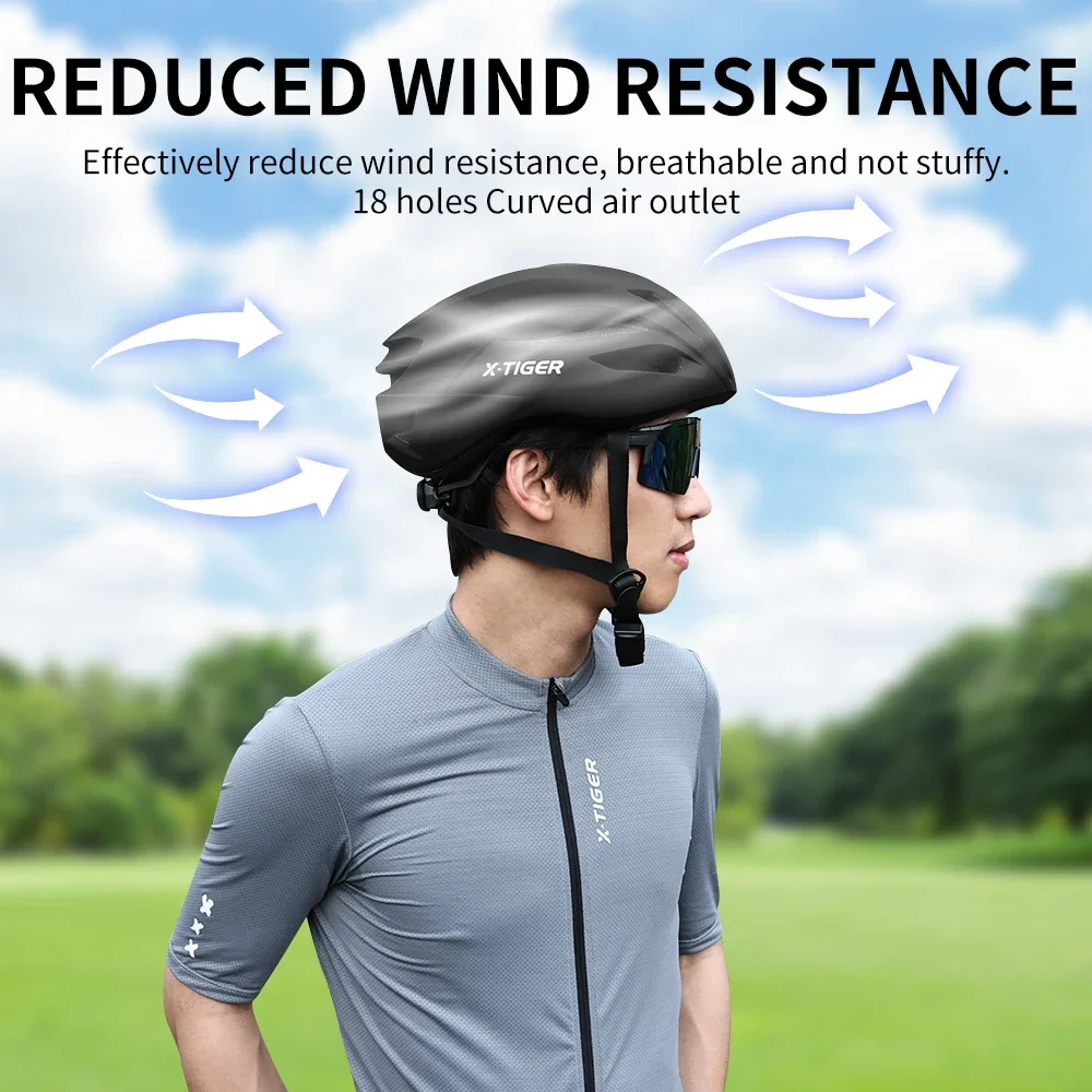 X-TIGER Capacete de ciclismo Capacete de mountain bike integrado com óculos à prova de vento Ciclismo Esportes Capacete de proteção Capacete de segurança