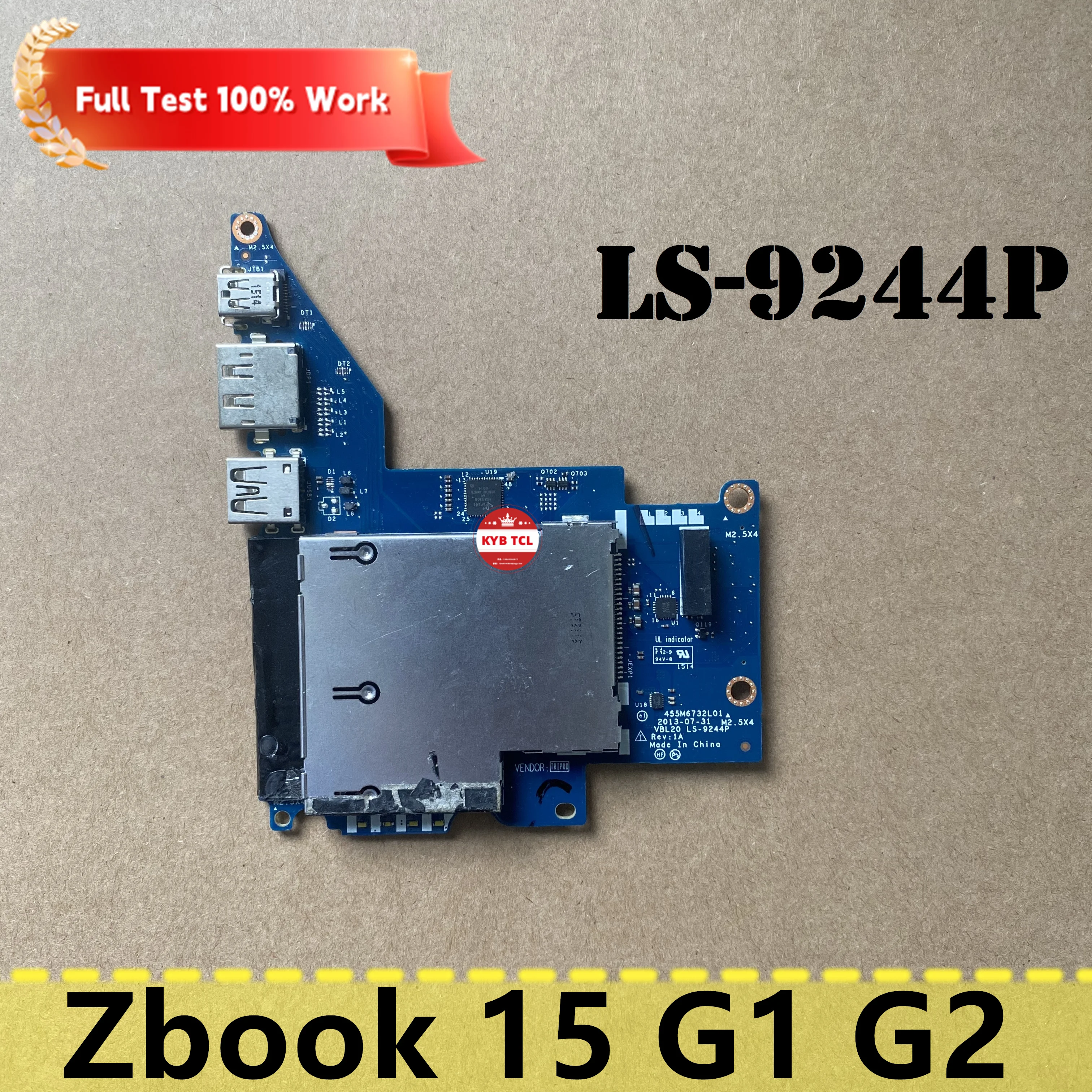 For HP Zbook 15 G1 G2 USB Board PCMCIA Firewire Display Port Board Or Audio SD Card Reader USB Port Board LS-9244P LS-9245P