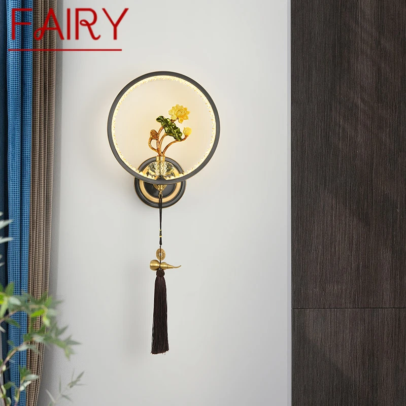 

FAIRY Brass Wall Lamp LED Modern Luxury Sconce Light Interior Decoration Household Bedroom Bedside Living Room Corridor Lightin