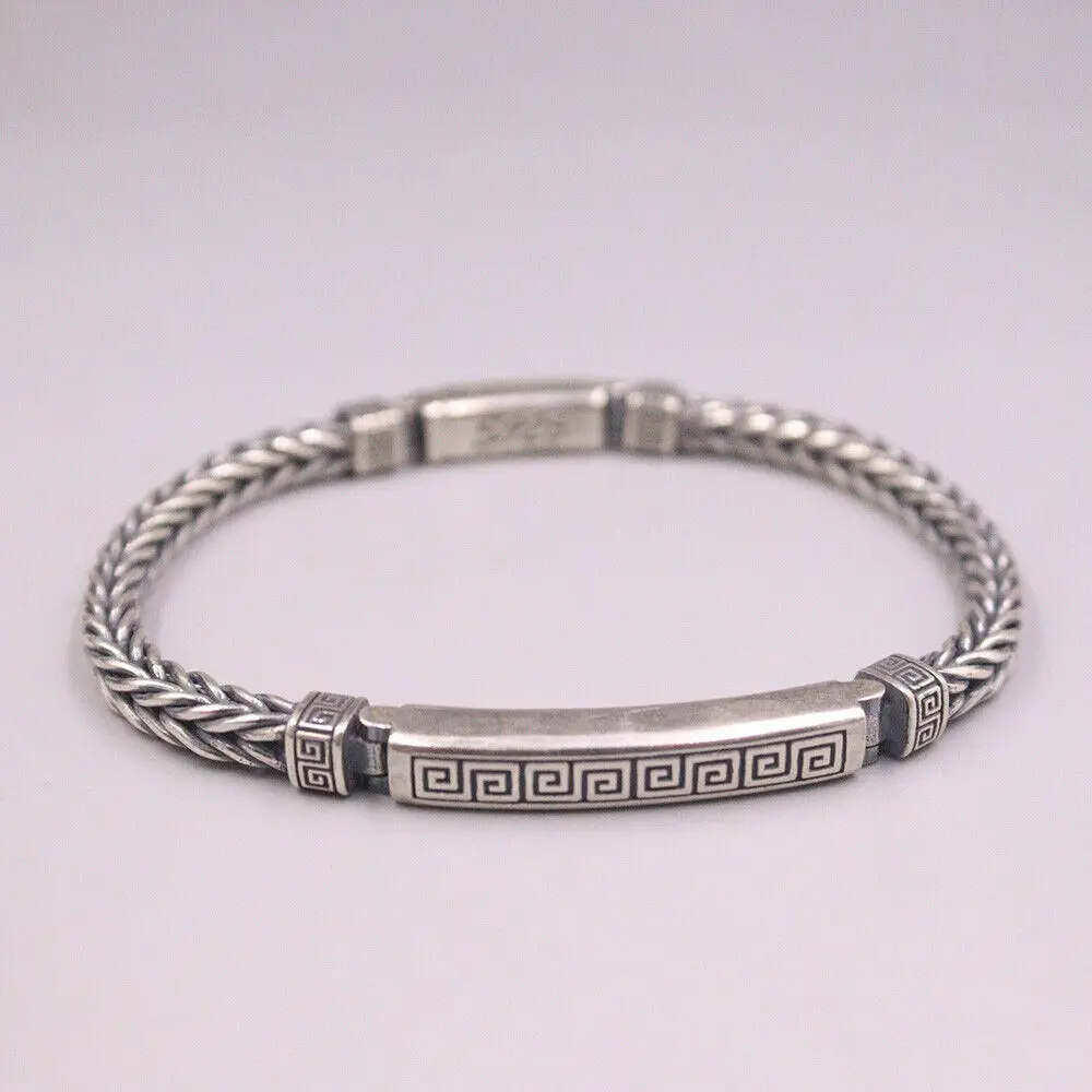 

New 925 Sterling Silver 4mm Wheat Link Chain Bracelet 8.66inch Unique Design