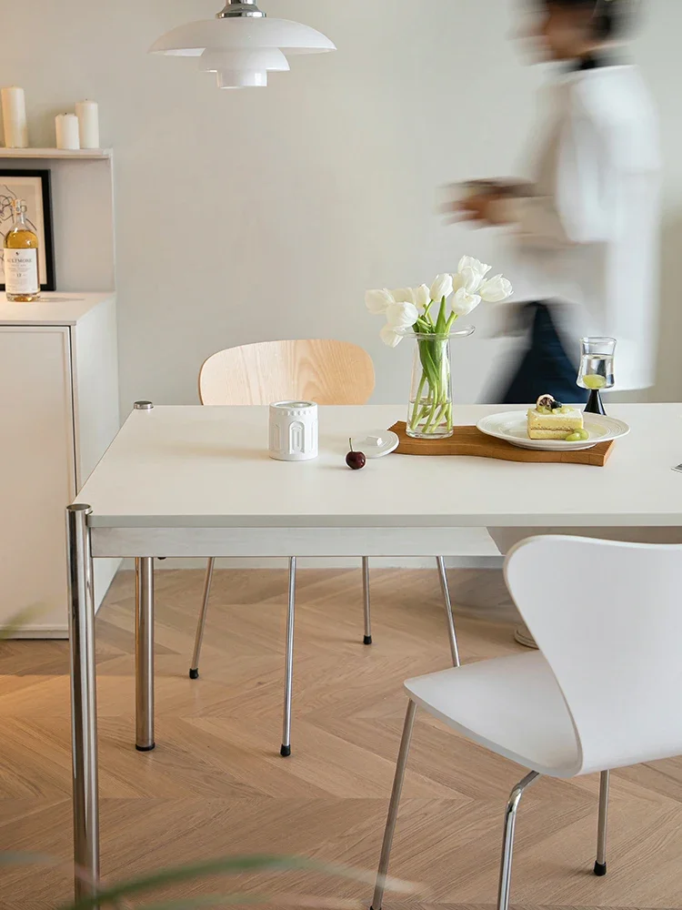 Medieval Bauhaus dining table rectangular household small apartment modern simple office desk