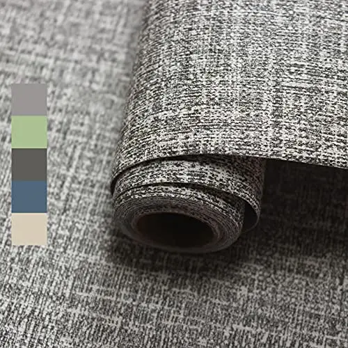 Grasdoek Peel and Stick Wallpaper Linnen zelfklevend behang Waterdicht verwijderbaar contactpapier voor kasten Werkbladen