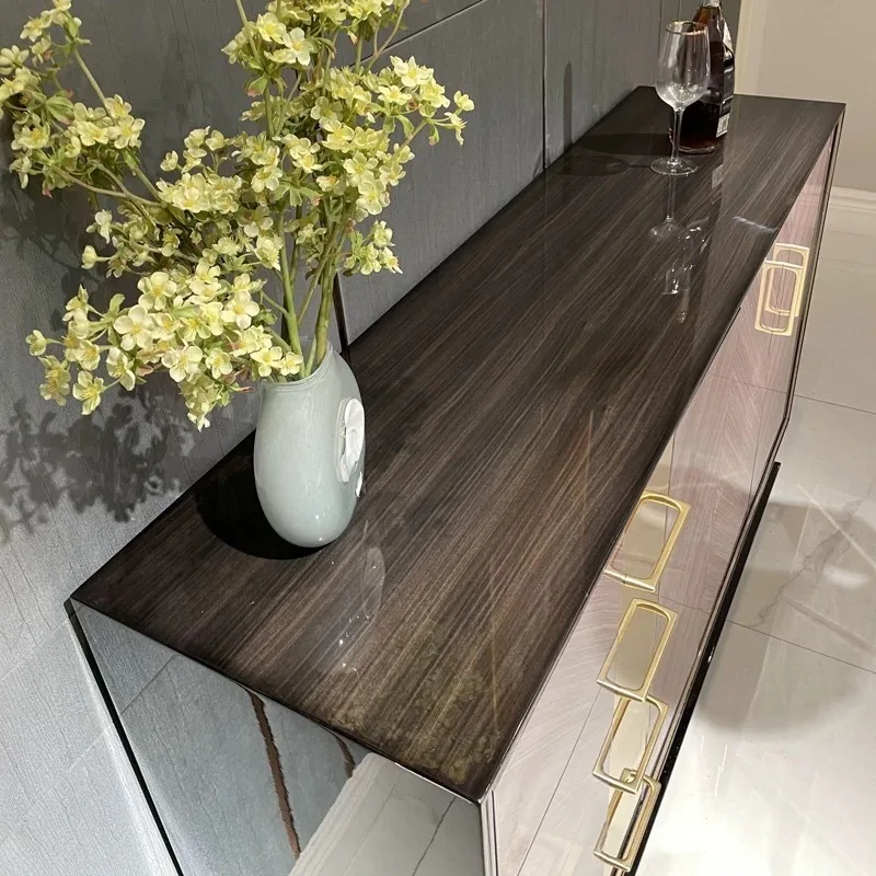 Hh2cc light luxury bedroom TV cabinet entrance minimalist solid wood dining side cabinet