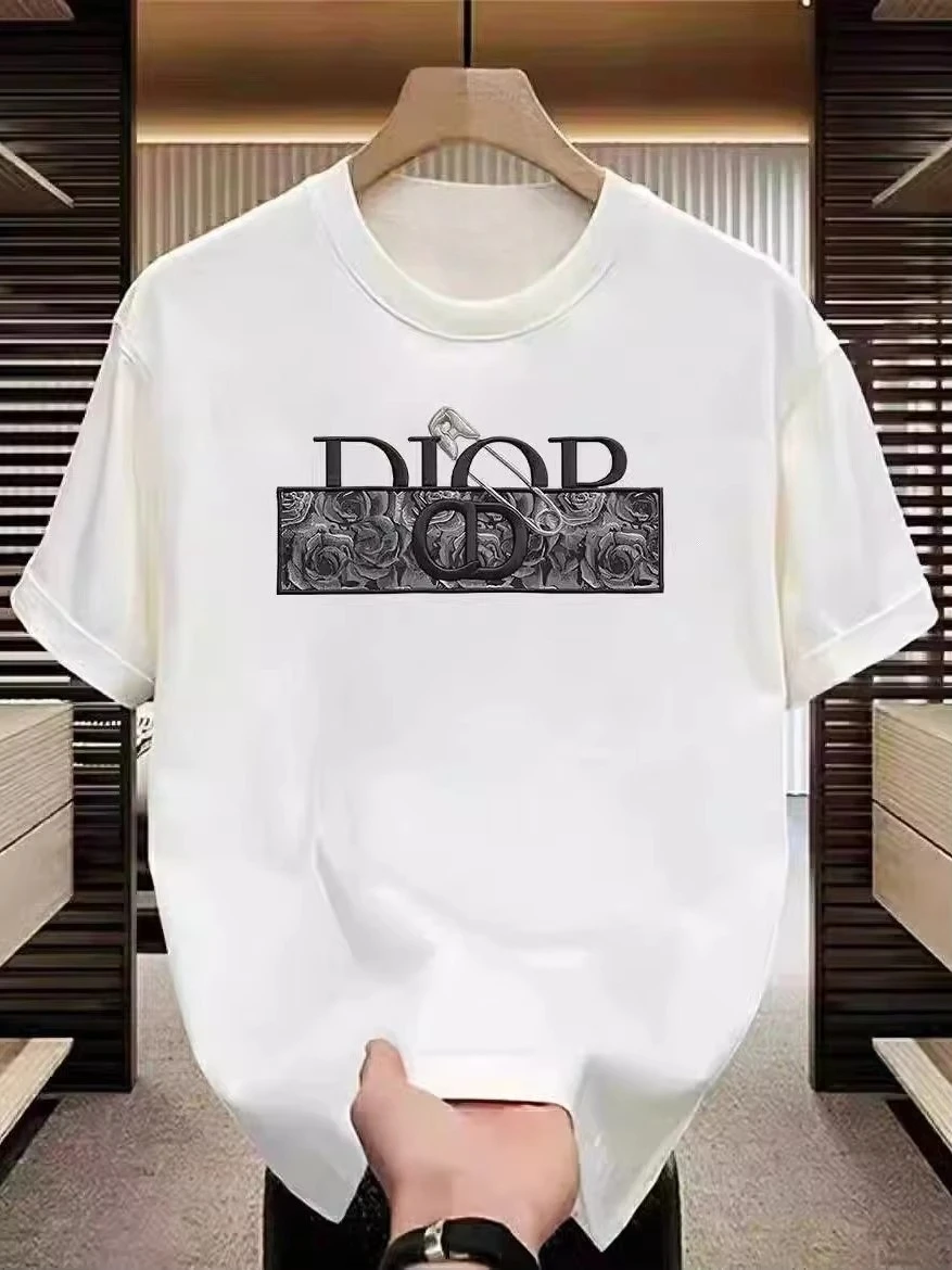 2026  American Heavyweight Pure Cotton Short-sleeved T-shirt Round-neck Top High-quality Ins Y2k Fashion Trend