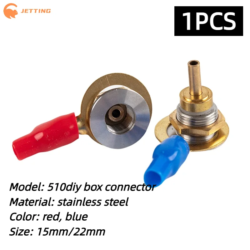 (New) 1Pcs Stainless Steel 510 Adapter Connector 15MM 22MM Atomizer Box Bottom Feeder Mod Box DIY Connector Replacement Parts
