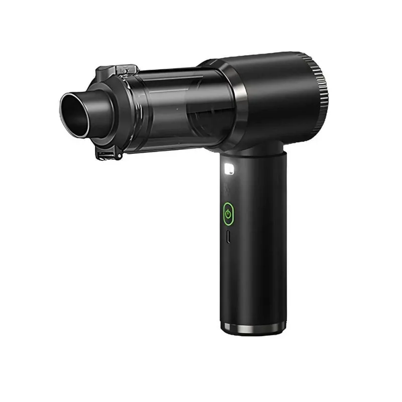 Type-C Rechargeable Handheld Dust Vacuum Blower Portable Inflation Deflation Cleaner with LED Light for Vehicle  Daily Use
