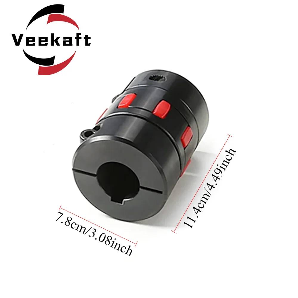 

Veekaft 1PC Clamp Type XL4 D78L114 12/18/22/28/32/35/40/45mm CNC Motor Ballscrew Jaw Spider Plum Steel Shaft Coupler Flexible