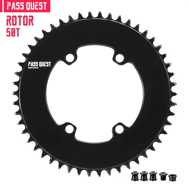 PASS QUEST 110BCD smal breed kettingblad voor rotor AERO crankstel 40T-60T rond weg zwart 9-12 versnellingen kinnenwiel