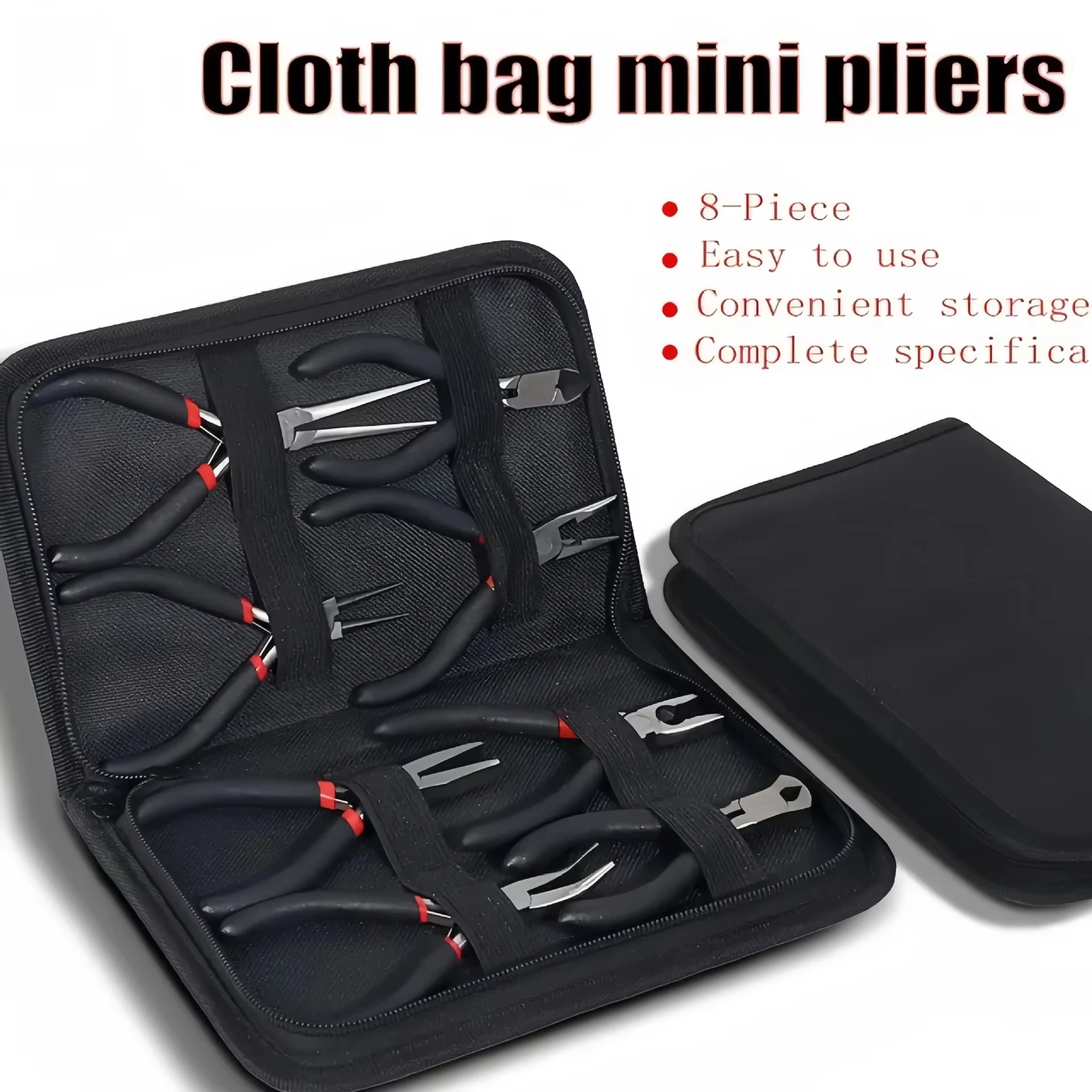 8 Pcs/Set Mini Diagonal Cutting Pliers Needle-Nose Pliers Handcraft Electronics Repair Special Small Labor-Saving Pliers Set